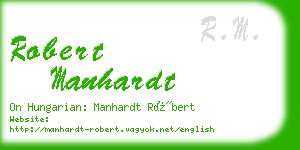 robert manhardt business card